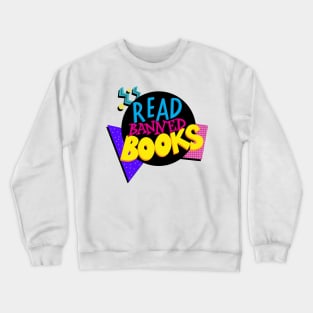 Retro 90s Read Banned Books Crewneck Sweatshirt